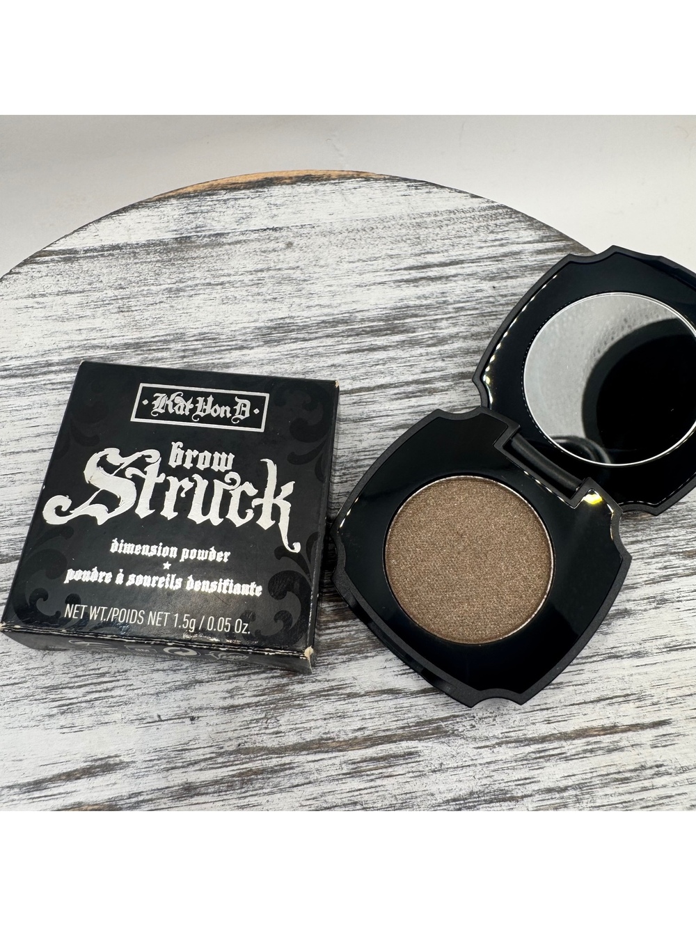 Kat Von D Brow Struck Dimension Powder MEDIUM BROWN Brand New in Box Full Size